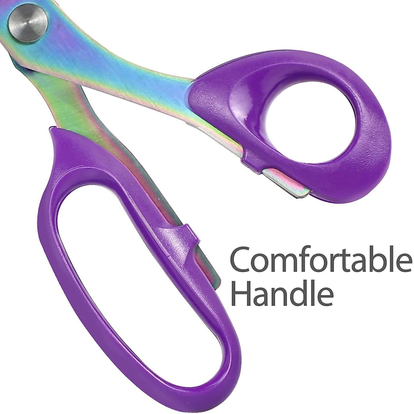 Colorful Titanium-Coated Long Scissors | Sharp Stainless Steel · Comfortable Handle · Precision Cutting · Multi-Purpose Tool