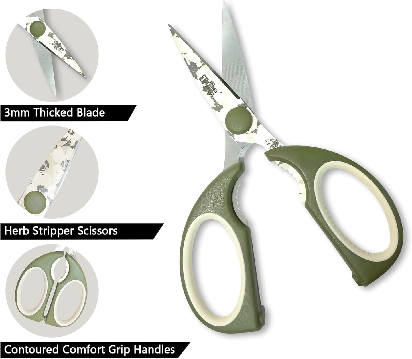 Multi-Purpose Kitchen Scissors | Stainless Steel Blades · Food-Grade Material · Easy to Clean