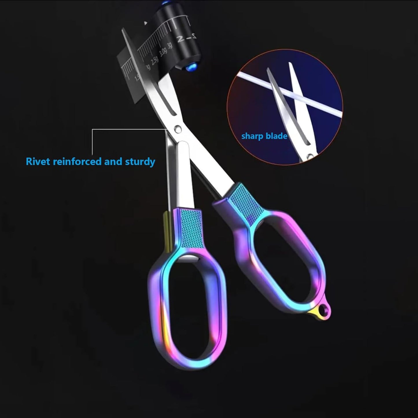Foldable Portable Scissors | Rainbow Stainless Steel · Compact & Lightweight · Travel & Emergency Essential