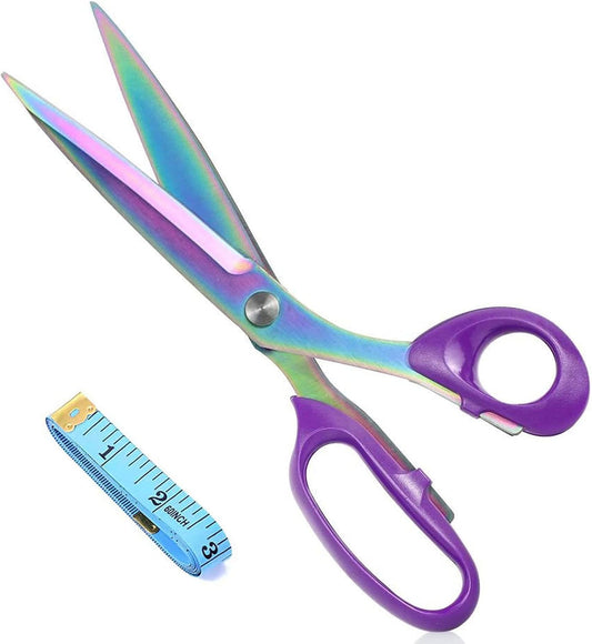 Colorful Titanium-Coated Long Scissors | Sharp Stainless Steel · Comfortable Handle · Precision Cutting · Multi-Purpose Tool