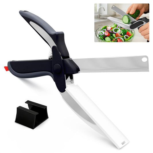 Multi-Functional Kitchen Cutter · 2-in-1 Knife & Cutting Board Design | Sharp Stainless Steel Blade for Easy Cutting, Ideal for Home & Outdoor Use